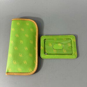 Vintage Dooney & Bourke Y2K Lime Green Eyeglasses Case & ID Holder